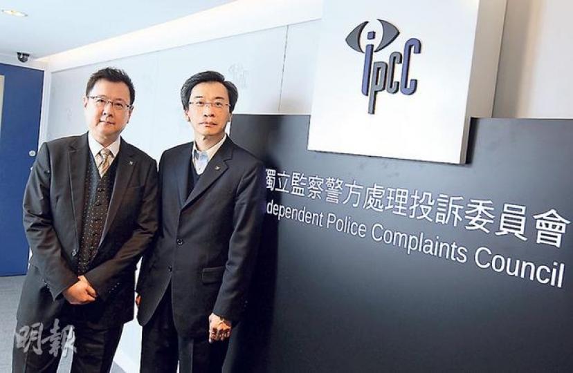林志傑（左）及李國麟（右）去年分別卸任監警會委員及副主席，二人均認同監警會應加強在遊行示威時實地視察警方管理安排，從而間接監察警方有否濫權。 （李澤彤攝）