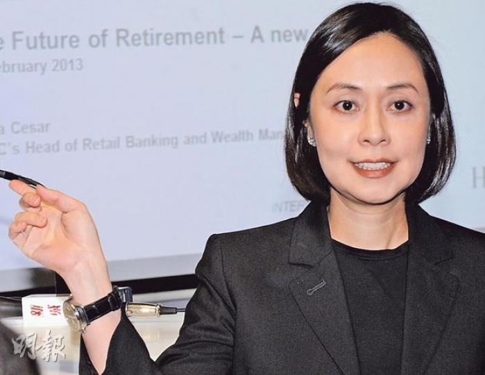 匯豐香港區零售銀行及財富管理業務主管施穎茵認為,港人日常生活開支龐大,可能對退休準備構成影響,故宜盡早就退休計劃籌謀。(劉焌陶攝) 匯豐香港區零售銀行及財富管理業務主管施穎茵認為,港人日常生活開支龐大,可能對退休準備構成影響,故宜盡早就退休計劃籌謀。(劉焌陶攝)