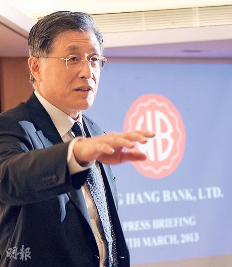 永亨銀行主席馮鈺斌於業績記者會表示，去年內地的問題貸款主要集中於浙江，但仍屬個別案例，未成為趨勢。（劉焌陶攝）
