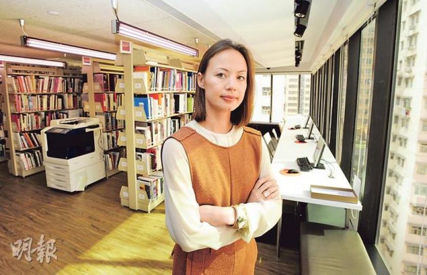 夏佳理繼女徐文玠 ( Claire Hsu )，四出尋求捐款，在香港打造獨一無二的亞洲藝術文獻庫。 （尹錦恩攝）