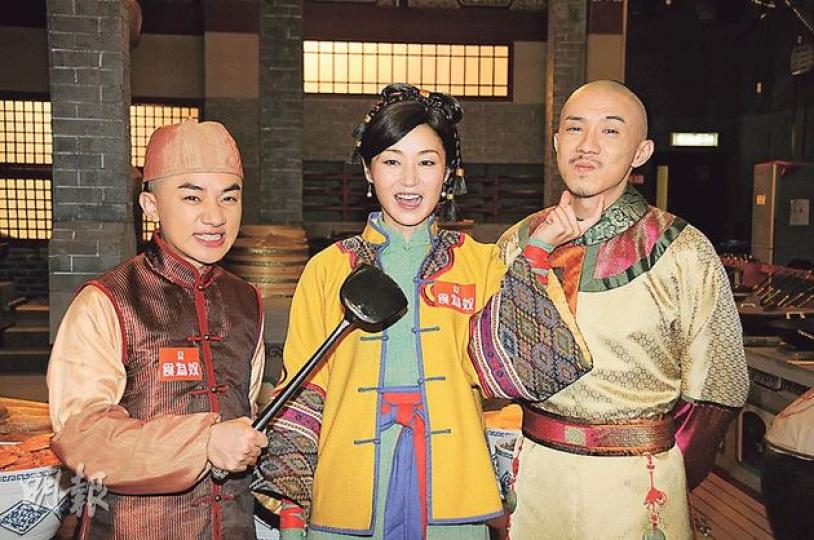 王祖藍（左起）、萬綺雯、張繼聰合演《食為奴》，戲外不斷搞笑，相處愉快。（攝影/記者：梁榮達）