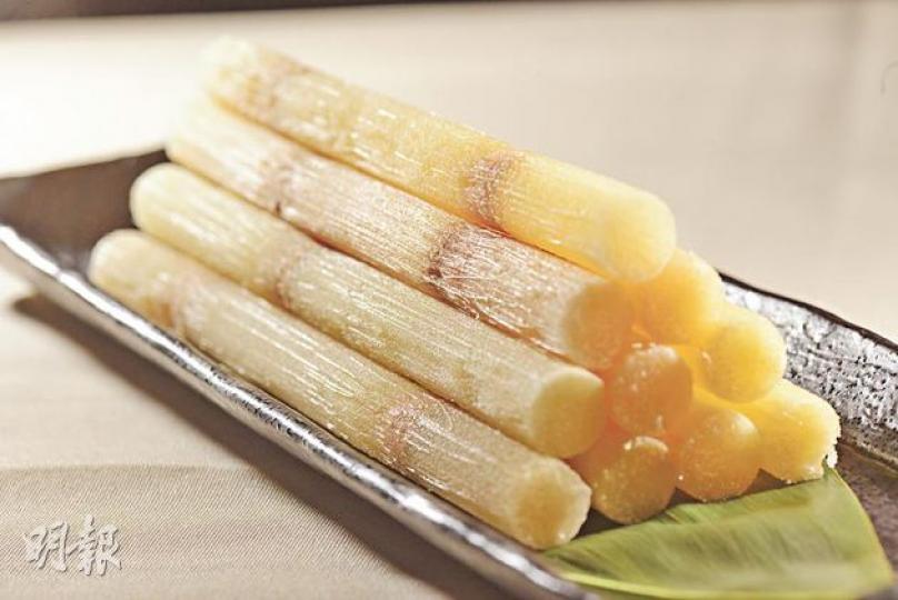 餐廳採用越南青皮蔗，只取中間肉較嫩部分。（陳淑安攝）
