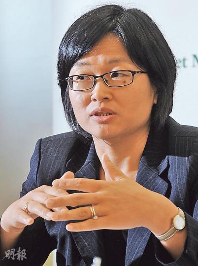 宏利資產管理董事兼基金經理Mindy Perry稱，全球人口老齡化，以及新興國家醫療開支加速增長，是健康護理股份長期高增長前景的有力支持。（劉焌陶攝）