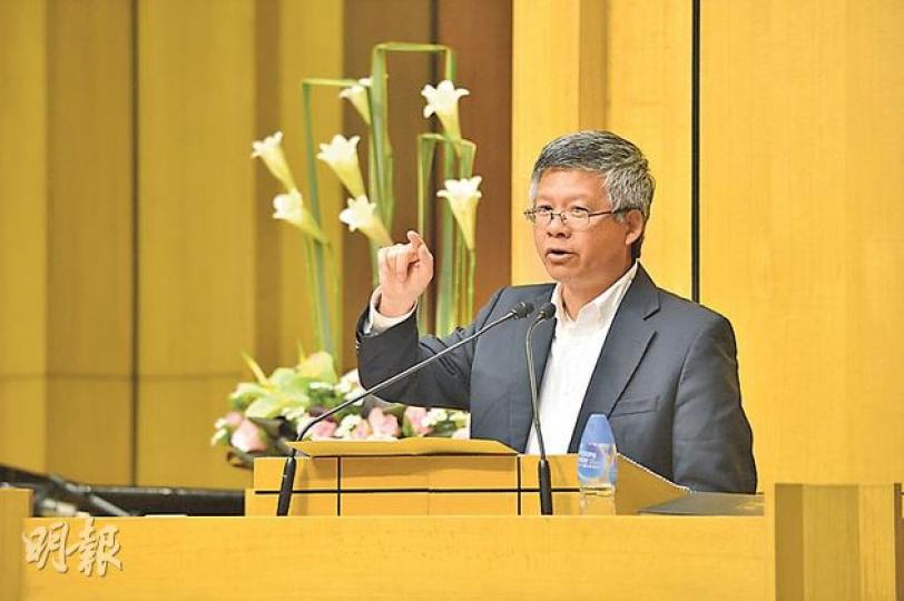 不認同佔中的港福堂主任吳宗文早前表示,年底會辦「愛與和平充滿香港」大型信眾活動。(鄧宗弘攝) 不認同佔中的港福堂主任吳宗文早前表示,年底會辦「愛與和平充滿香港」大型信眾活動。(鄧宗弘攝)