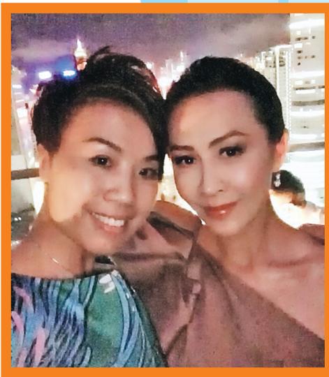 汪子琦(左)與很多圈中人熟稔,劉嘉玲是其中之一。(微博圖片) 汪子琦(左)與很多圈中人熟稔,劉嘉玲是其中之一。(微博圖片)