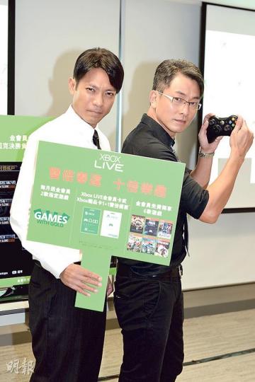 陸駿光與張松枝再化身半澤直樹與渡真利忍,以短劇形式介紹最新遊戲。(攝影﹕娛樂組) 陸駿光與張松枝再化身半澤直樹與渡真利忍,以短劇形式介紹最新遊戲。(攝影﹕娛樂組)