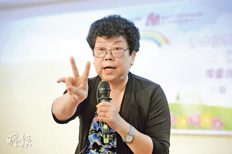 (尹錦恩攝)理盧幼慈每年專程從美國回港為在職社工、醫護人員、教師及家長舉辦不同類型的親子育兒講座,每次皆座無虛席。(尹錦恩攝) (尹錦恩攝)理盧幼慈每年專程從美國回港為在職社工、醫護人員、教師及家長舉辦不同類型的親子育兒講座,每次皆座無虛席。(尹錦恩攝)