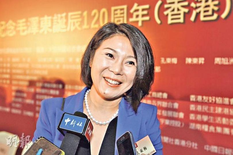 毛澤東外孫女孔東梅認為，時代已經不同，自己作為毛家後代經商並無不妥。（郭慶輝攝）