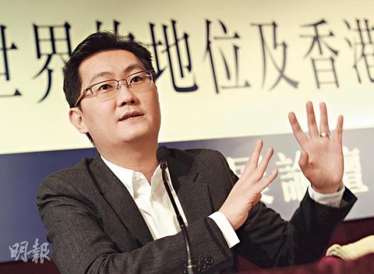 騰訊主席馬化騰（圖）昨日來港出席香港發展論壇，他表示現時互聯網正與很多傳統產業結合，其中包括在進軍金融服務業，他認為香港在這方面可以大有作為。（李澤彤攝）
