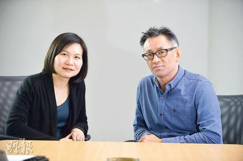 數碼港管理有限公司協作中心經理葉珊（左）和數碼港創業學會主席彭煒旻（右）表示，未來還會繼續組織本地初創企業外訪，除了矽谷和三藩市，今年還可能會組團到奧斯汀和拉斯維加斯。（鄧宗弘攝）