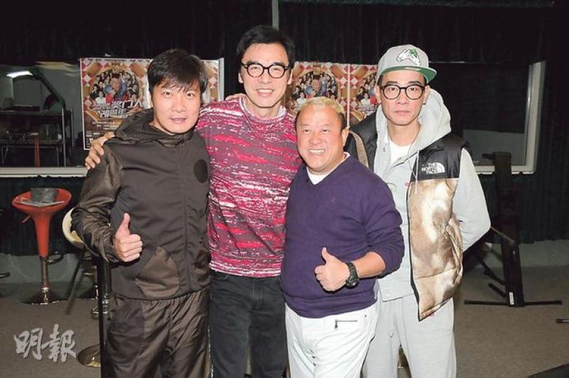 鍾鎮濤投資近8位數字舉辦《超級無敵獎門人20周年Super Show》,錢嘉樂、曾志偉及陳小春昨日落力綵排。(攝影:孫華中) 鍾鎮濤投資近8位數字舉辦《超級無敵獎門人20周年Super Show》,錢嘉樂、曾志偉及陳小春昨日落力綵排。(攝影:孫華中)