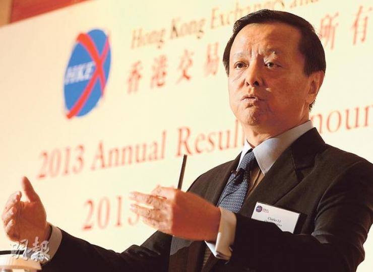 港交所去年整體收入按年上升21%,行政總裁李小加認為,LME結算所推出後將對集團有更強勁貢獻。(劉焌陶攝) 港交所去年整體收入按年上升21%,行政總裁李小加認為,LME結算所推出後將對集團有更強勁貢獻。(劉焌陶攝)