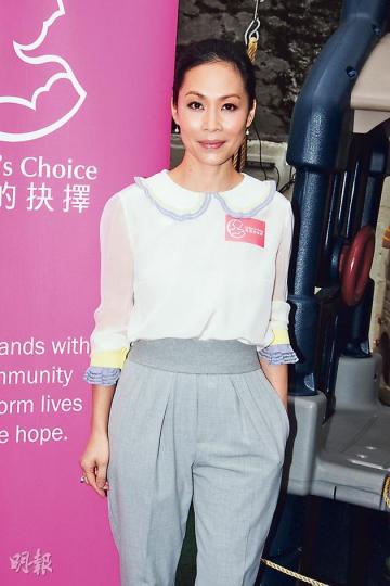 彭羚強調做全職家庭主婦是自己決定，老公林海峰沒有阻止她復出。（攝影：梁迺楠）