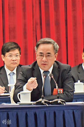 廣東省委書記胡春華(前)說,本來已計劃專項掃黃,只是因為央視曝光而提前行動。(林迎攝) 廣東省委書記胡春華(前)說,本來已計劃專項掃黃,只是因為央視曝光而提前行動。(林迎攝)