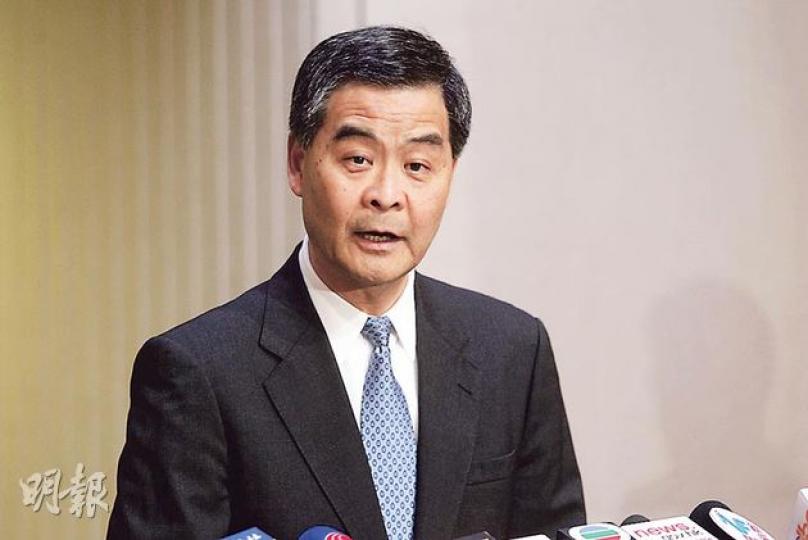 特首梁振英（圖）昨表示，安排立法會議員去上海可以讓他們了解上海最新的發展情况和兩地下一步的合作空間。（郭慶輝攝）
