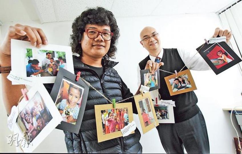 柬埔寨孤兒Phalla（左）來港入讀中大神學院，即使柬埔寨貧窮又危險，但他畢業後仍決心回去，希望改變柬童的命運。圖右為開心樹創辦人黃克勤牧師。（李澤彤攝）