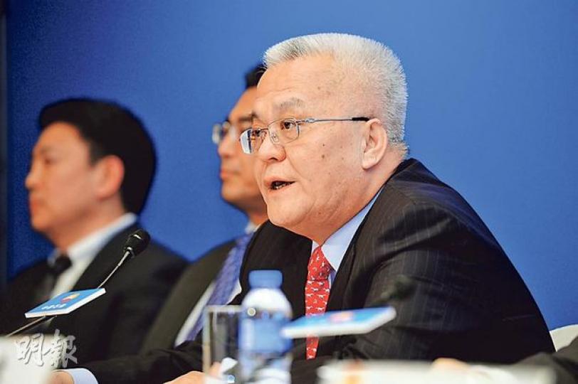 中石油去年業績較預期好，董事長周吉平（圖）指今年繼續在管道業務上推進混合所有制，引入民營資本。市場預期有關舉動會繼續改善集團業績。（胡景禧攝）