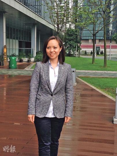 新民黨海怡西區議員陳家珮(圖)話黨主席葉劉淑儀係好老師,好願意花心機培訓新人。(楊康琪攝) 新民黨海怡西區議員陳家珮(圖)話黨主席葉劉淑儀係好老師,好願意花心機培訓新人。(楊康琪攝)