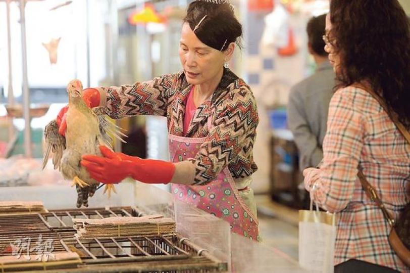 本港活雞批發價不斷上升影響雞販生意，港九雞鴨行職業公會昨與運輸業界發起下周一起停市，促請當局盡快恢復內地活雞供應，讓價格回復至每斤平均20元的合理水平。（胡景禧攝） （明報製圖）