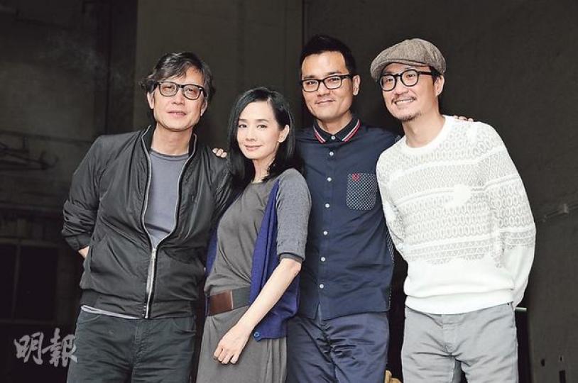 劉偉強（左起）、毛舜筠、林家棟及鄭中基為今屆金像獎頒獎禮任司儀。（攝影﹕鍾偉茵）