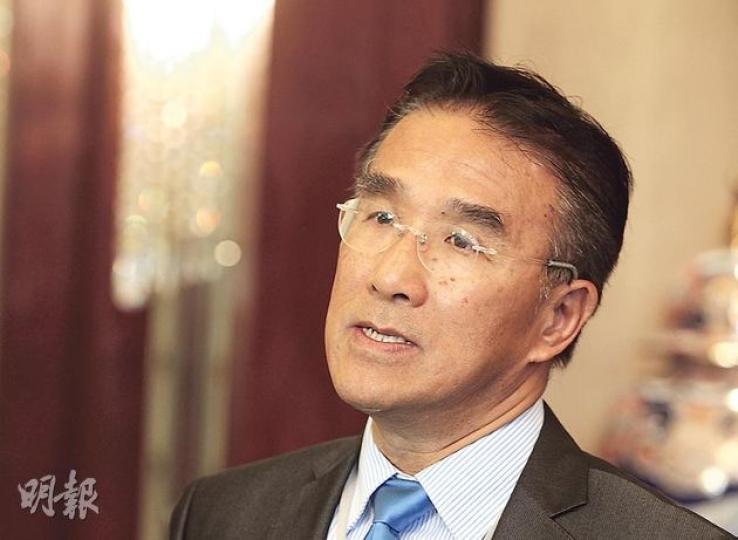 新民黨田北辰說,他在會上建議擴大提委會至由1600人組成,由提名委員以一人一票選出最高票的3至4名特首候選人。(李澤彤攝) 新民黨田北辰說,他在會上建議擴大提委會至由1600人組成,由提名委員以一人一票選出最高票的3至4名特首候選人。(李澤彤攝)