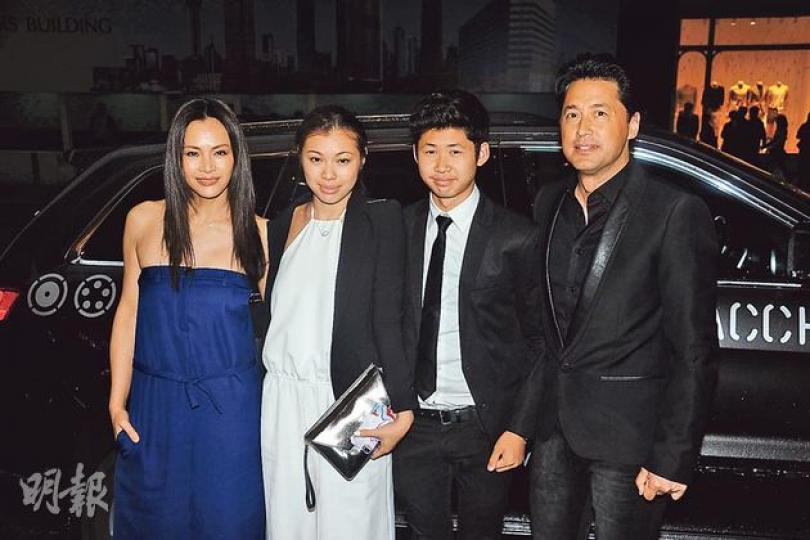 王敏德與太太馬詩慧偕同大女及兒子出席活動，寓工作於家庭樂。（攝影/記者：陳釗）