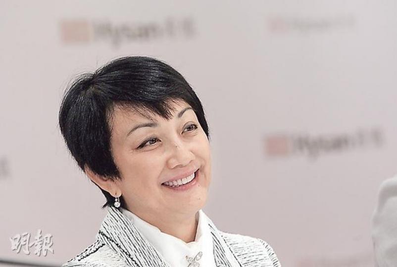 希慎旗下商場採取平衡定位，銷售保持增長。圖為執行主席利蘊蓮。（李澤彤攝）