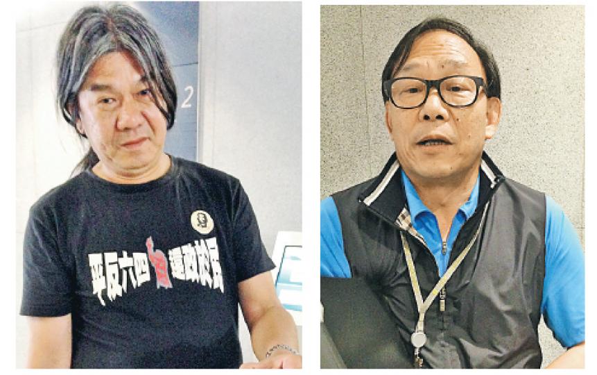 社民連梁國雄（左圖）直斥，保安局向議員提供問題的做法是不尊立法會。民建聯梁志祥（右圖）斥梁國雄的行為是下三流，強調問題不是局方提供。（楊康琪攝）