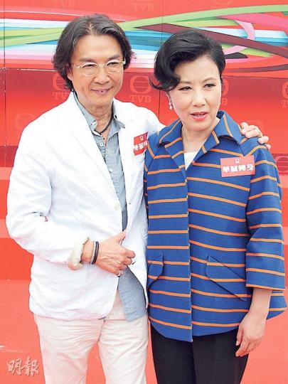 劉松仁與阿姐是老拍檔，希望今次再創經典。（攝影/記者﹕鍾一虹）鍾嘉欣在新劇中會被方力申欺騙感情，笑言盼現實中不會出現。（攝影/記者﹕鍾一虹）