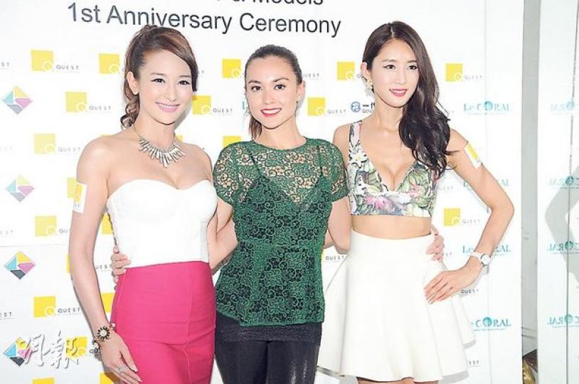 Mandy（中）大讚師妹清穗久美子（左）、金愛妍（右）甚有潛質。（攝影：孫華中）