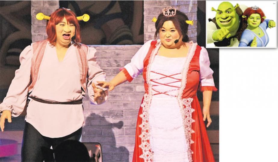 何遠東（左）與陳嘉佳（右）演真人版《史力加》（小圖），前者扮史力加，後者則扮費安娜=公主。（攝影/記者：梁榮達）王祖藍（左）與薛家燕（右）開心新節目反應好。（攝影/記者：梁榮達）