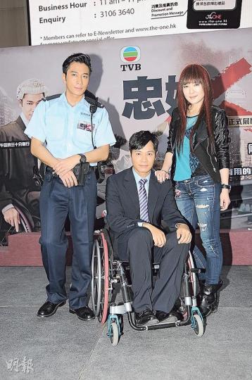吳卓羲、郭晉安及田蕊妮為新劇《忠奸人》現身鬧市谷宣傳。（攝影/記者﹕梁榮達）
