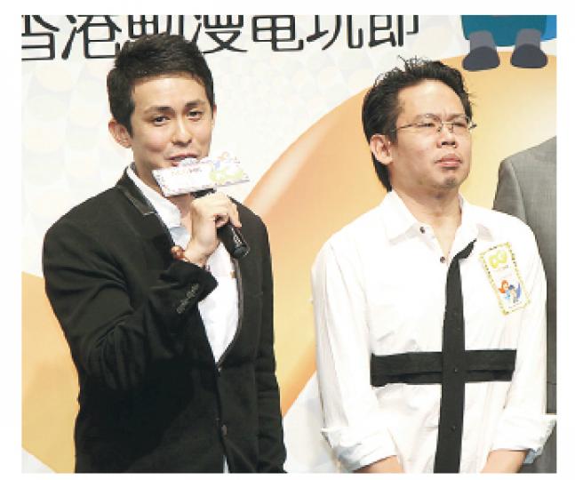 盛品儒(左)去咗一間網絡遊戲開發公司做CEO,頭炮作品係同漫畫家邱福龍(右)合作嘅《鐵將縱橫》。(林俊源攝) 盛品儒(左)去咗一間網絡遊戲開發公司做CEO,頭炮作品係同漫畫家邱福龍(右)合作嘅《鐵將縱橫》。(林俊源攝)