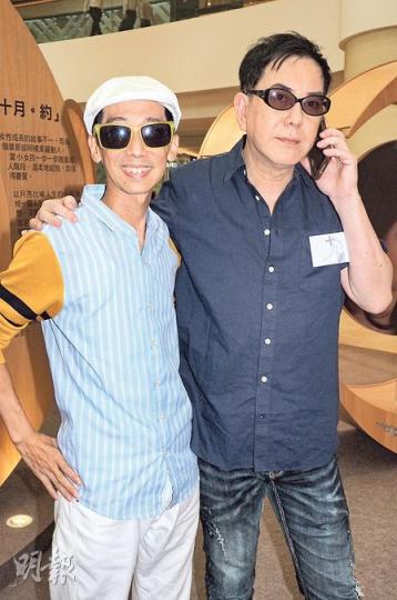 黃秋生拍劇瘦了一個碼,不過身旁的張達明比他更瘦。(攝影:梁迺楠) 黃秋生拍劇瘦了一個碼,不過身旁的張達明比他更瘦。(攝影:梁迺楠)