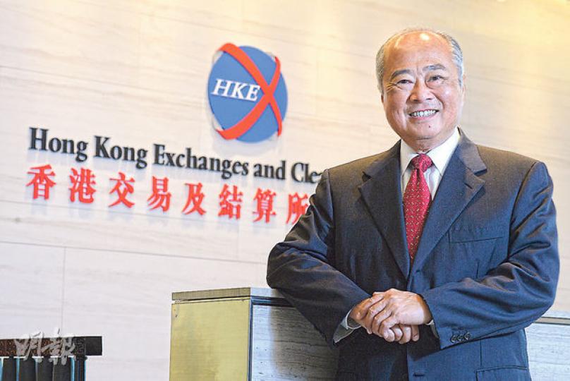港交所主席周松崗表示,在確保滬港通成功穩定運作後,擴容、擴市場會是未來合理的發展。(劉焌陶攝) 港交所主席周松崗表示,在確保滬港通成功穩定運作後,擴容、擴市場會是未來合理的發展。(劉焌陶攝)
