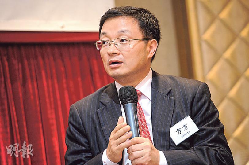 摩根大通前中國區投資銀行首席執行官方方昨天在香港青年聯會組織的講座擔任演講嘉賓時強調,有關轉做污點證人的說法「簡直是亂講,完全不符合事實。」(胡景禧攝) 摩根大通前中國區投資銀行首席執行官方方昨天在香港青年聯會組織的講座擔任演講嘉賓時強調,有關轉做污點證人的說法「簡直是亂講,完全不符合事實。」(胡景禧攝)