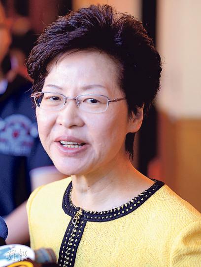 政務司長林鄭月娥昨日表示，會爭取議員支持政改至「最後一分鐘」。（葉家豪攝）