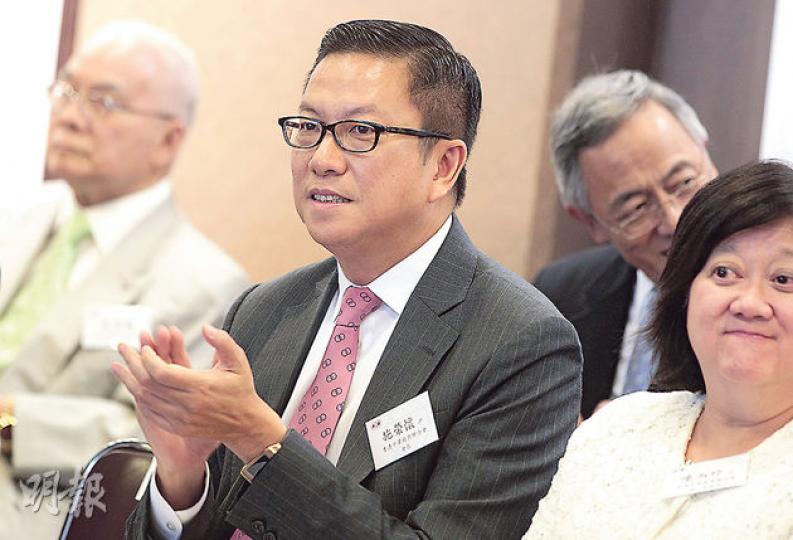 廠商會舉行年度大會,廠商會會長施榮懷(圖)會上透露獲邀加入董建華籌辦嘅智庫。(李澤彤攝) 廠商會舉行年度大會,廠商會會長施榮懷(圖)會上透露獲邀加入董建華籌辦嘅智庫。(李澤彤攝)
