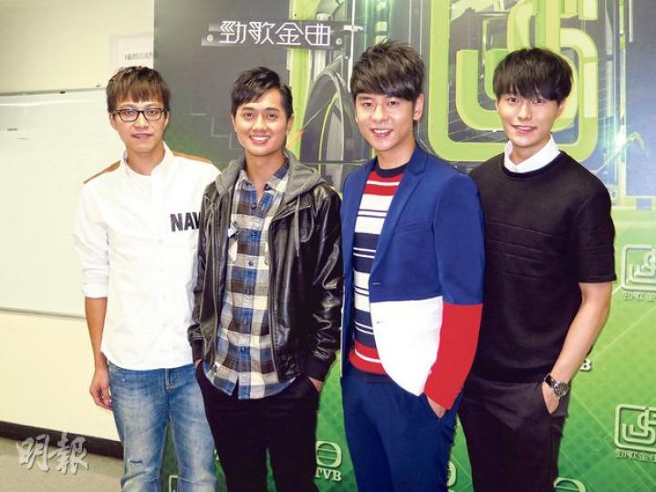 吳業坤、鄭俊弘、許廷鏗及胡鴻鈞錄影《勁歌金曲》。(攝影/記者:孫慧莊) 吳業坤、鄭俊弘、許廷鏗及胡鴻鈞錄影《勁歌金曲》。(攝影/記者:孫慧莊)