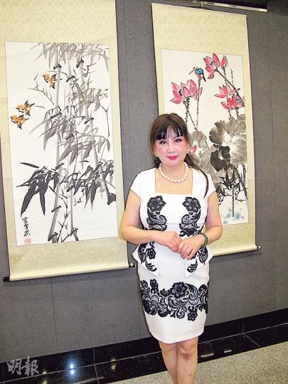 宮雪花稱若然畫作能賣光,她樂意幫助亞視。(攝影/記者:鍾一虹) 宮雪花稱若然畫作能賣光,她樂意幫助亞視。(攝影/記者:鍾一虹)