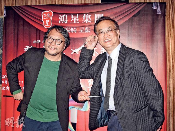黎文卓（右）與林超榮（左）聯手打造「惡搞插Show」，於4月舉行3場《插爆娛樂圈》棟篤笑。（攝影/記者：林蘊兒）