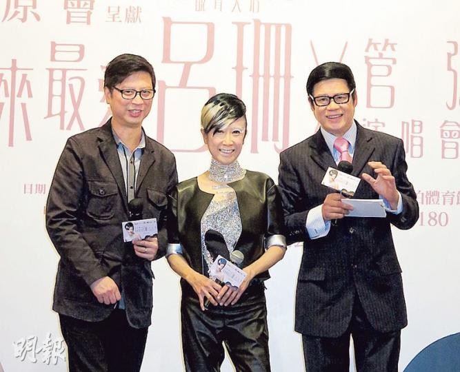 歡喜冤家安德尊(右)、李錦聯(左)應記者要求才肯一起跟呂珊(中)合照。(攝影/記者﹕楊安莉) 歡喜冤家安德尊(右)、李錦聯(左)應記者要求才肯一起跟呂珊(中)合照。(攝影/記者﹕楊安莉)