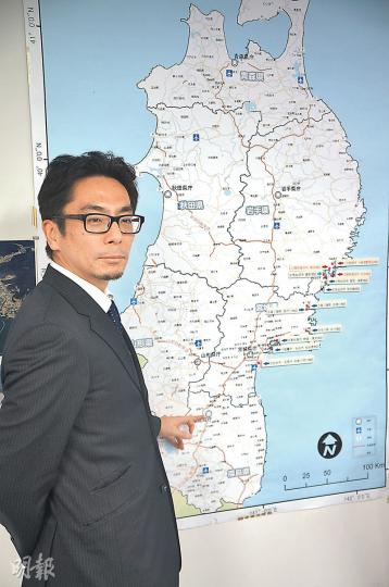日本復興廳助理參事官鮎澤良史說,全部大米都要經過嚴格檢測。(林迎攝) 日本復興廳助理參事官鮎澤良史說,全部大米都要經過嚴格檢測。(林迎攝)