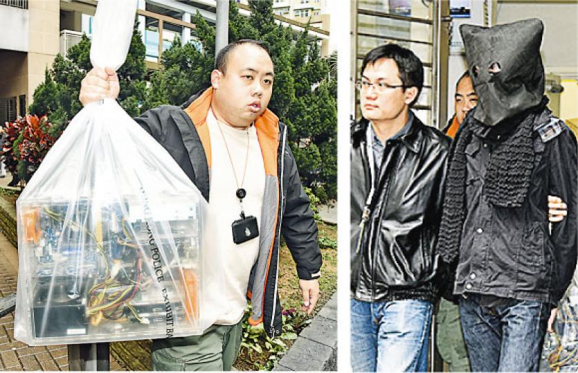 探員在23歲男疑犯(右圖)牛頭角上邨常泰樓寓所檢走一部電腦主機(左圖),內裏儲存了涉案的兒童色情物品。 (蔡方山攝) 探員在23歲男疑犯(右圖)牛頭角上邨常泰樓寓所檢走一部電腦主機(左圖),內裏儲存了涉案的兒童色情物品。 (蔡方山攝)