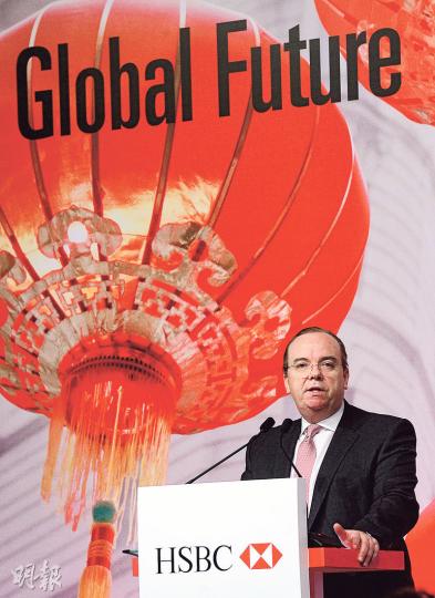 匯控歐智華(圖)認為,中國政府指今年GDP增長7%不止是目標,應是底線,不相信中國要「硬着陸」。(劉焌陶攝) 匯控歐智華(圖)認為,中國政府指今年GDP增長7%不止是目標,應是底線,不相信中國要「硬着陸」。(劉焌陶攝)
