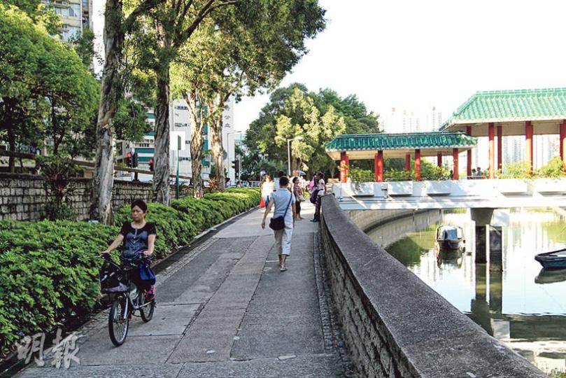 土木工程拓展署建議擴闊太和沿林村河而建的單車徑（圖），但大埔區議會不支持，指單車徑旁邊的土地是綠化地帶，認為應維持原狀，故取消該段單車經支線，只會興建休息處及公廁等設施。（林俊源攝）