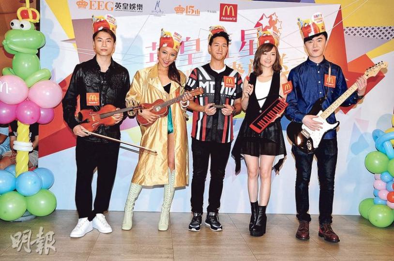 羅力威（左起）、鍾舒漫、馮允謙、林欣彤及洪卓立悉心打扮出席新碟發布派對。（攝影/記者：孫慧莊）吳浩康（攝影/記者：孫慧莊）