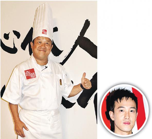 曾志偉稱兒子曾國祥（圓圖）將來結婚，都會選用其代言品牌的禮餅。（攝影/記者﹕孫慧莊）