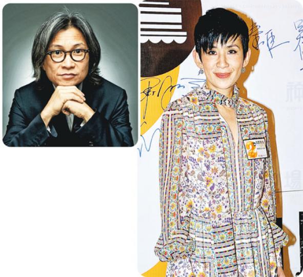 吳君如爆陳可辛（小圖）一直教育她，不可在臉上做任何事，一定要自然。（攝影﹕娛樂組）吳君如處女踏台板演出《狂揪夫妻》，跟黃秋生（左）及甄詠蓓（右）鬥好戲。（攝影﹕娛樂組）