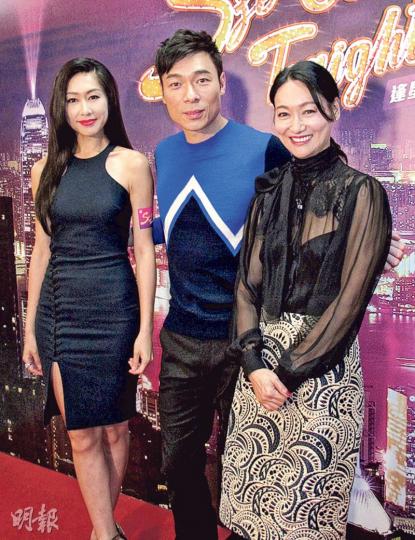 惠英紅（右起）、許志安及胡定欣難得碰頭，齊齊做《今晚睇李》嘉賓。（攝影/記者：鍾一虹）